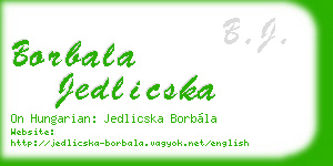 borbala jedlicska business card
